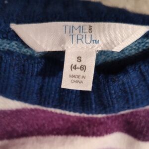 Time and Tru Multicolor Striped Knit Top